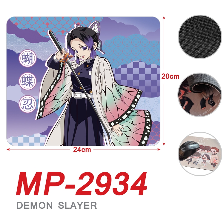 Demon Slayer Kimets Anime Full Color Printing Mouse Pad Unlocked 20X24cm price for 5 pcs MP-2934A