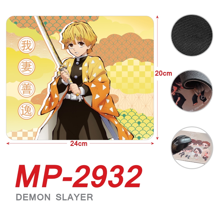Demon Slayer Kimets Anime Full Color Printing Mouse Pad Unlocked 20X24cm price for 5 pcs  MP-2932A
