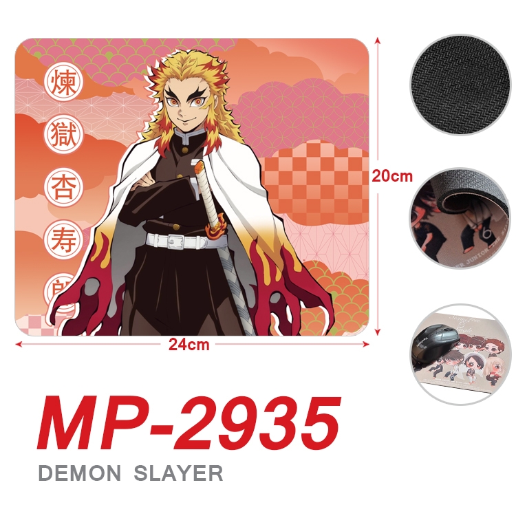 Demon Slayer Kimets Anime Full Color Printing Mouse Pad Unlocked 20X24cm price for 5 pcs MP-2935A