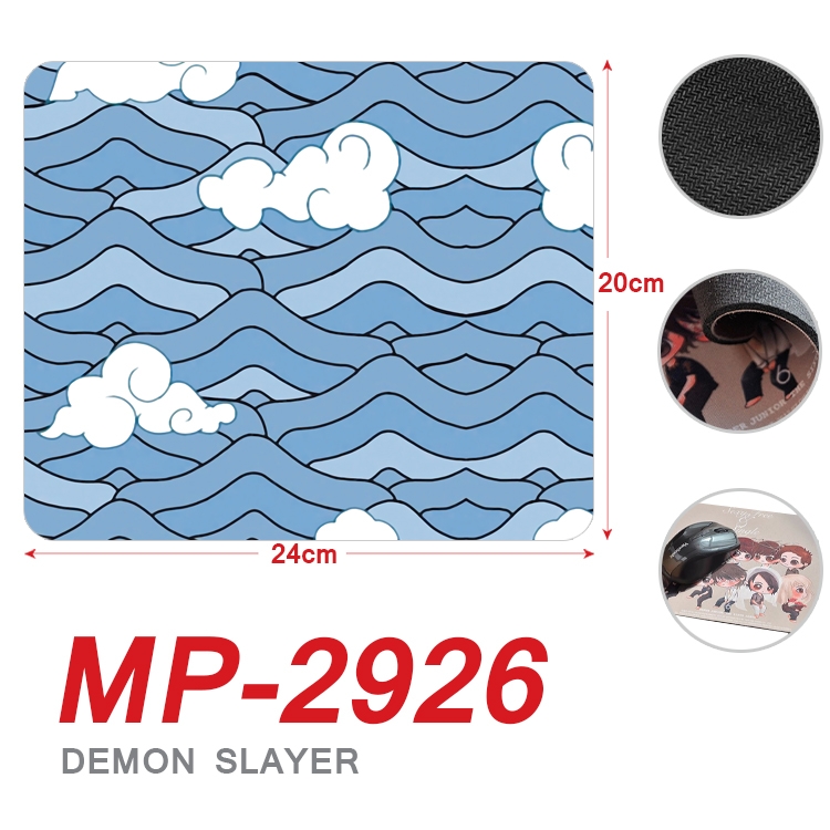 Demon Slayer Kimets Anime Full Color Printing Mouse Pad Unlocked 20X24cm price for 5 pcs MP-2926A