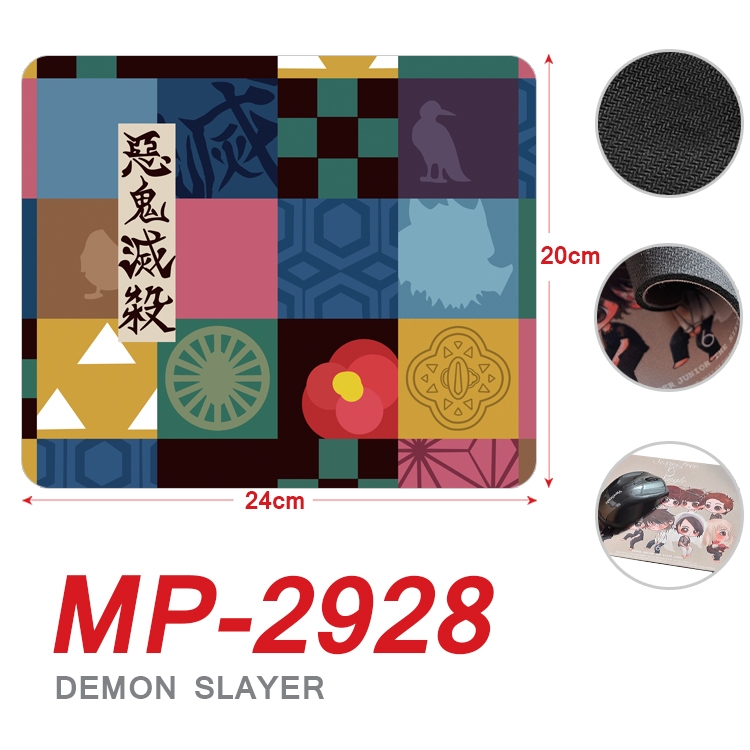 Demon Slayer Kimets Anime Full Color Printing Mouse Pad Unlocked 20X24cm price for 5 pcs  MP-2928A