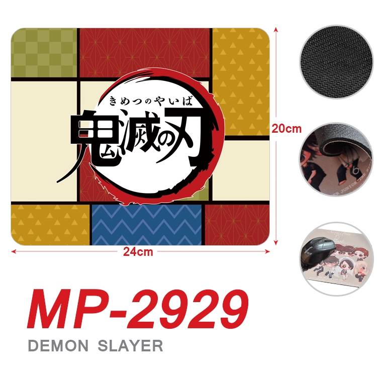 Demon Slayer Kimets Anime Full Color Printing Mouse Pad Unlocked 20X24cm price for 5 pcs MP-2929A