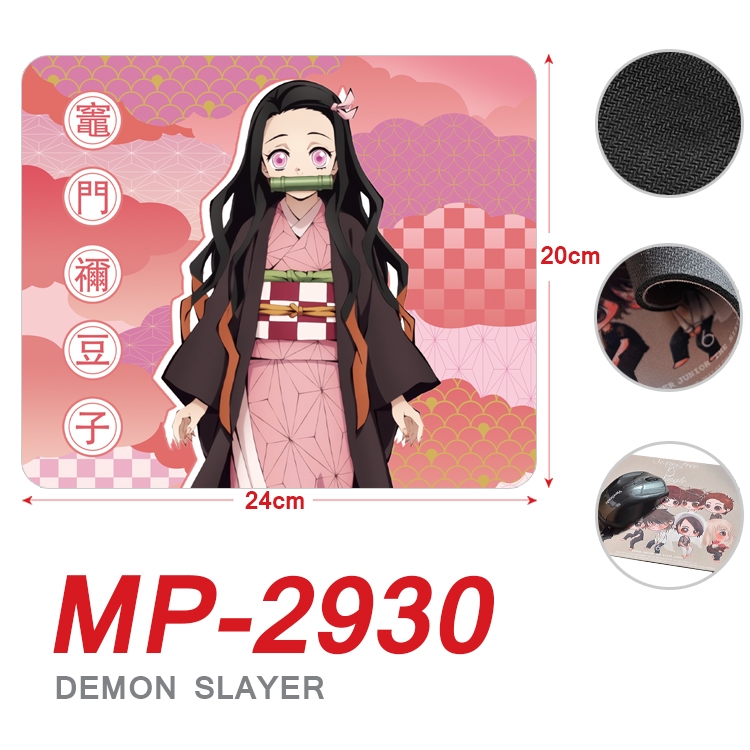 Demon Slayer Kimets Anime Full Color Printing Mouse Pad Unlocked 20X24cm price for 5 pcs