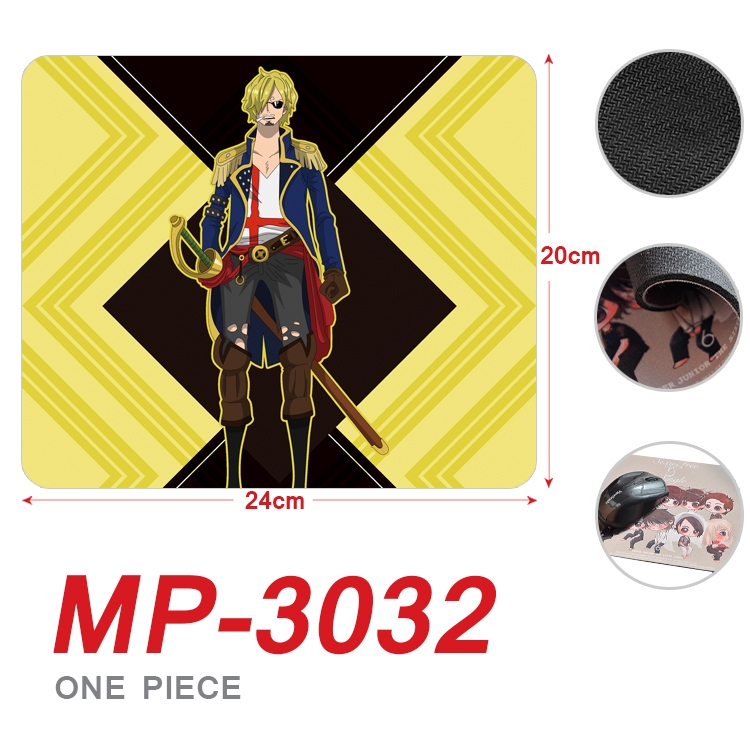 One Piece Anime Full Color Printing Mouse Pad Unlocked 20X24cm price for 5 pcs MP-3032A