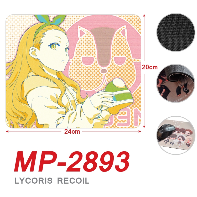 Lycoris Recoil Anime Full Color Printing Mouse Pad Unlocked 20X24cm price for 5 pcs MP-2893A