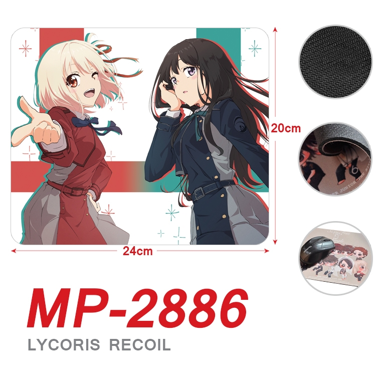 Lycoris Recoil Anime Full Color Printing Mouse Pad Unlocked 20X24cm price for 5 pcs MP-2886A