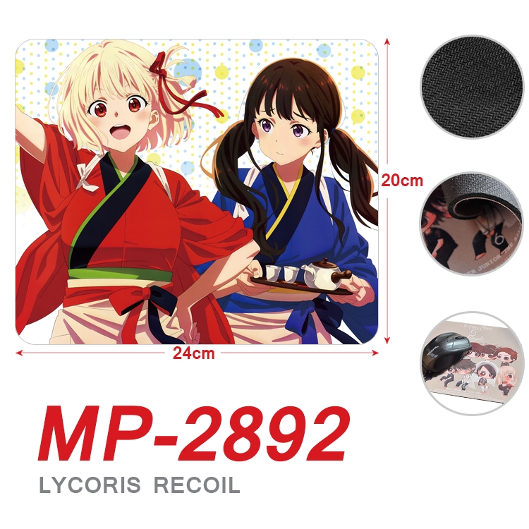 Lycoris Recoil Anime Full Color Printing Mouse Pad Unlocked 20X24cm price for 5 pcs MP-2892A