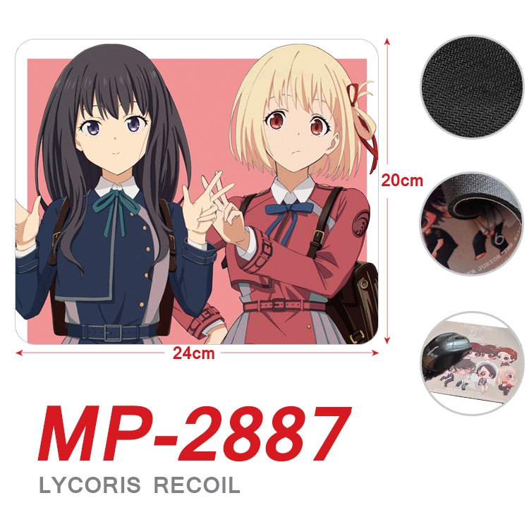 Lycoris Recoil Anime Full Color Printing Mouse Pad Unlocked 20X24cm price for 5 pcs MP-2887A