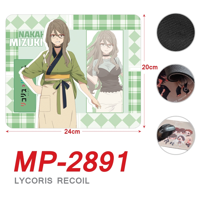 Lycoris Recoil Anime Full Color Printing Mouse Pad Unlocked 20X24cm price for 5 pcs MP-2891A