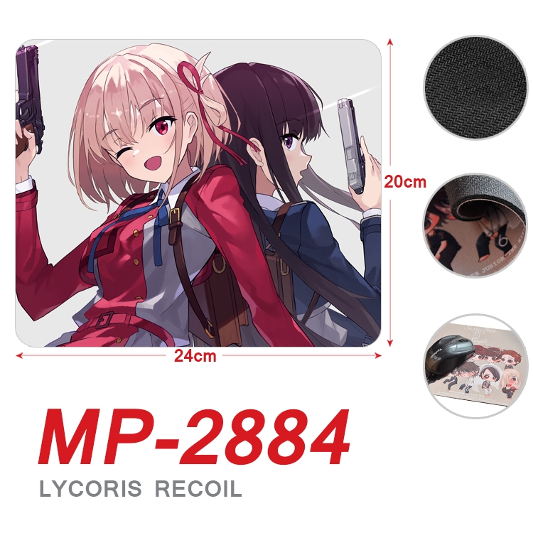 Lycoris Recoil Anime Full Color Printing Mouse Pad Unlocked 20X24cm price for 5 pcs MP-2884A