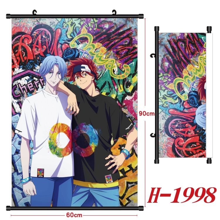 SK∞ Anime Black Plastic Rod Canvas Painting Wall Scroll 60X90CM  H-1998