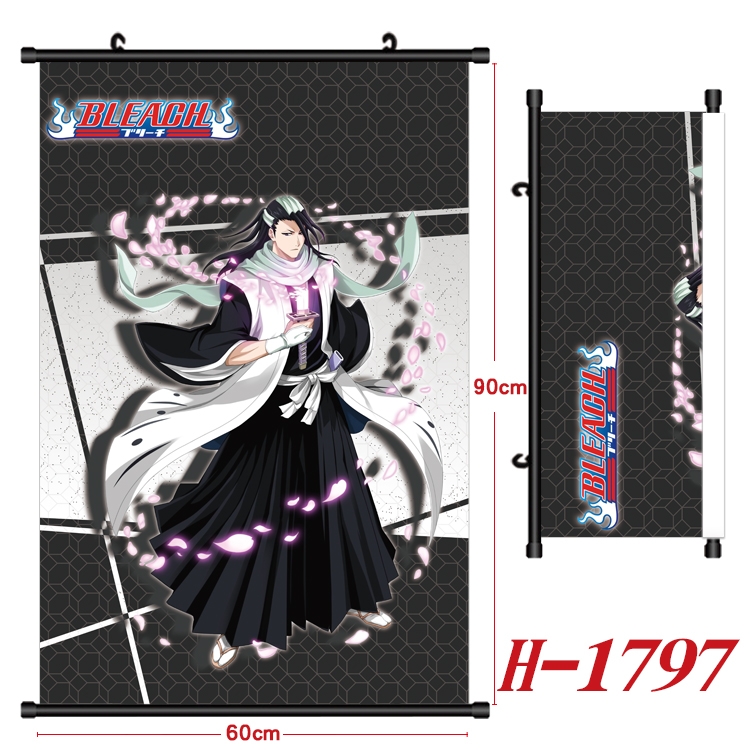 Bleach Anime Black Plastic Rod Canvas Painting Wall Scroll 60X90CM  H-1797