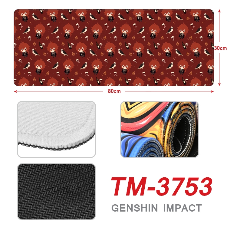 Genshin Impact Anime peripheral new lock edge mouse pad 30X80cm TM-3753A