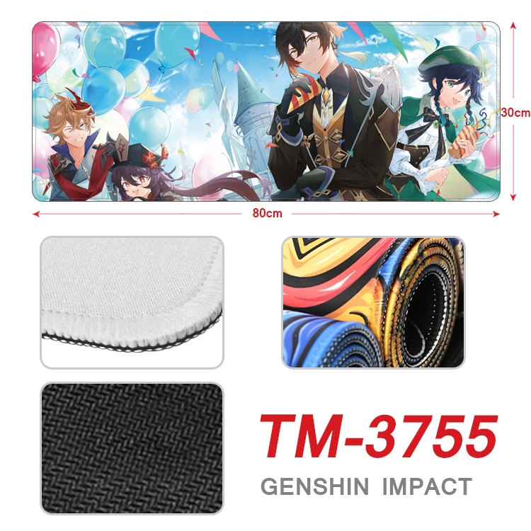 Genshin Impact Anime peripheral new lock edge mouse pad 30X80cm  TM-3755A