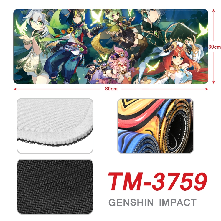 Genshin Impact Anime peripheral new lock edge mouse pad 30X80cm TM-3759A