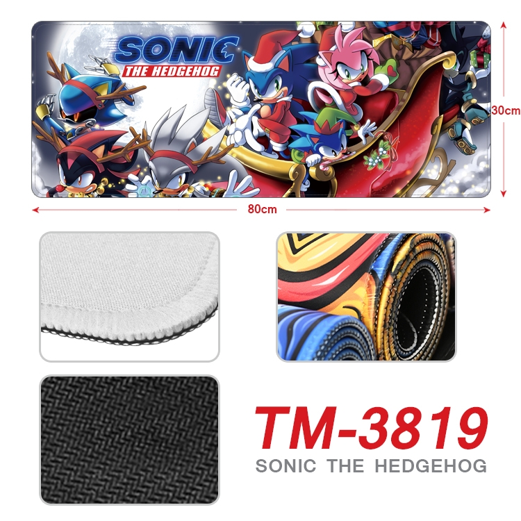 Sonic The Hedgehog Anime peripheral new lock edge mouse pad 30X80cm TM-3819A