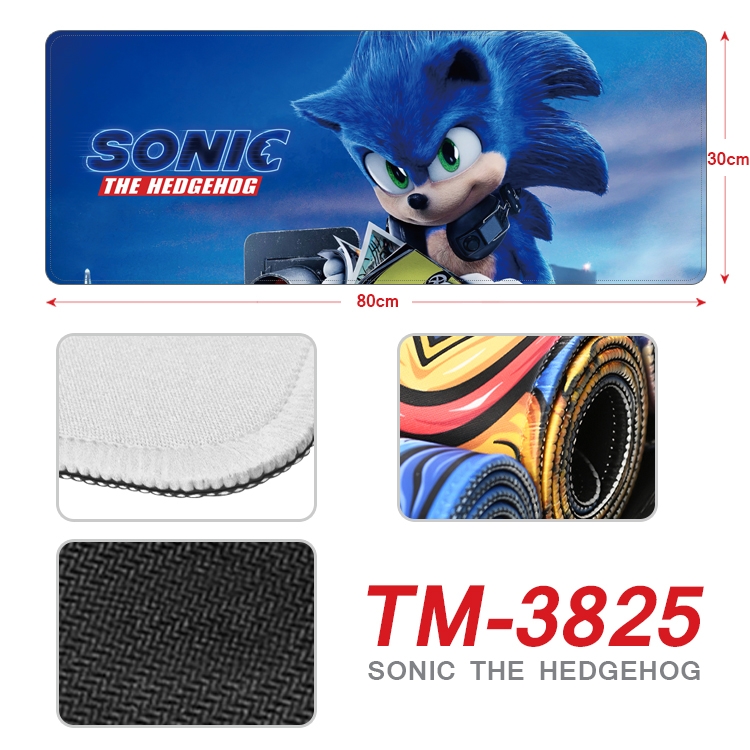 Sonic The Hedgehog Anime peripheral new lock edge mouse pad 30X80cm  TM-3825A