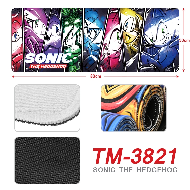 Sonic The Hedgehog Anime peripheral new lock edge mouse pad 30X80cm TM-3821A