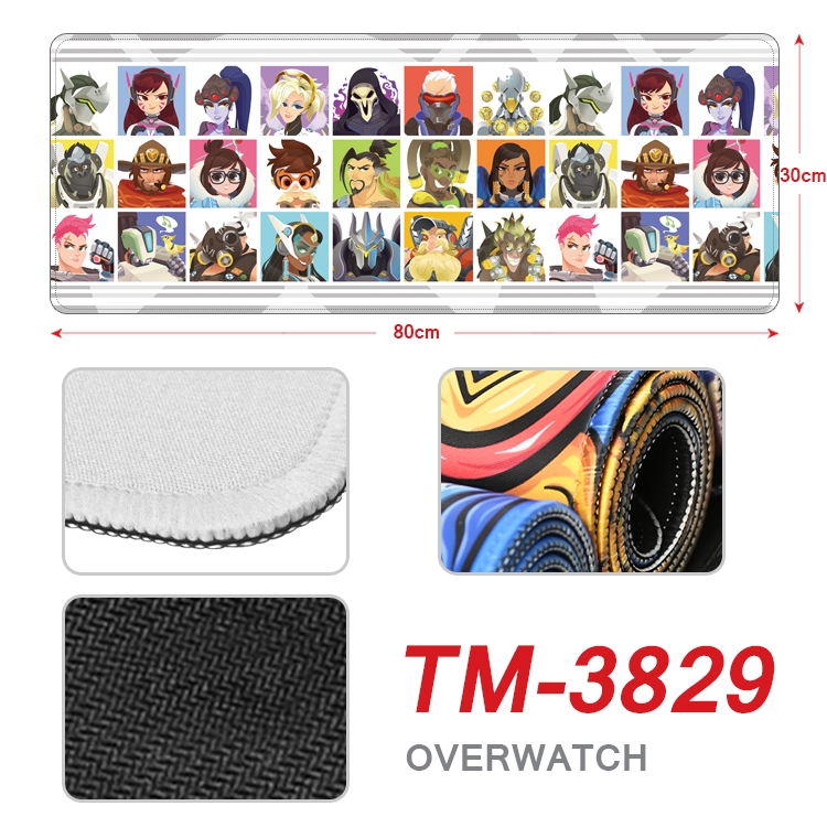 Overwatch Anime peripheral new lock edge mouse pad 30X80cm  TM-3829A