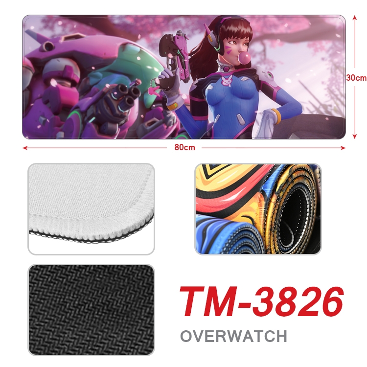 Overwatch Anime peripheral new lock edge mouse pad 30X80cm TM-3826A