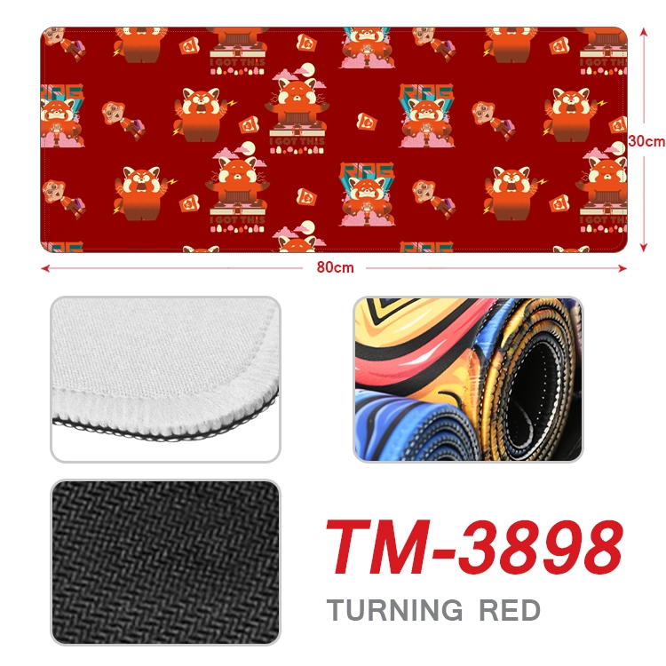 Turning Red  Anime peripheral new lock edge mouse pad 30X80cm TM-3898A