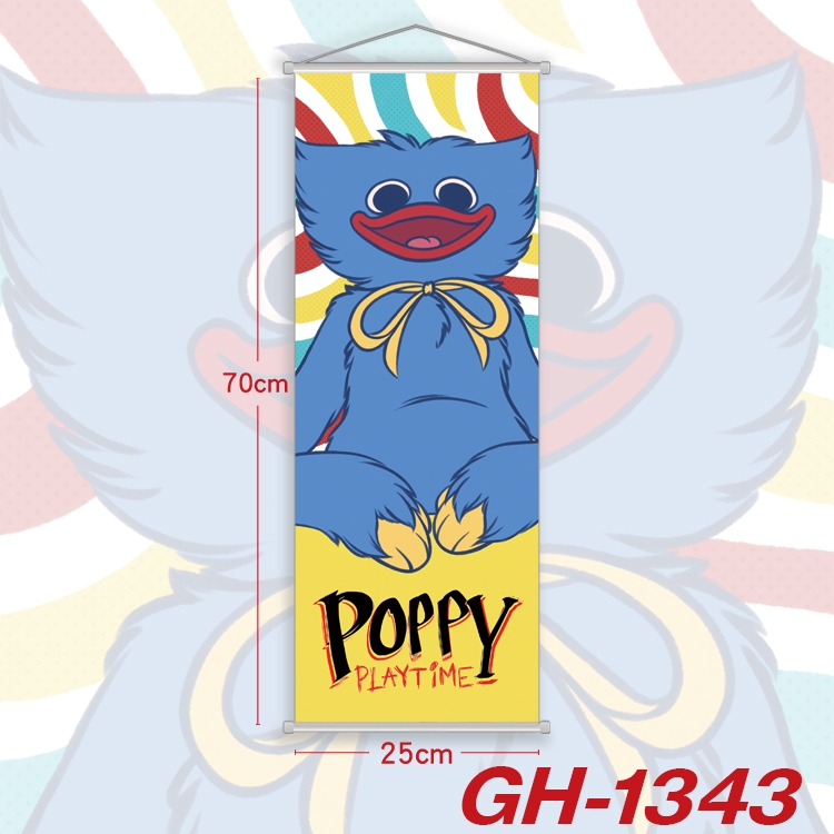 Poppy Playtime Plastic Rod Cloth Small Hanging Canvas Painting Wall Scroll 25x70cm price for 5 pcs  GH-1343A