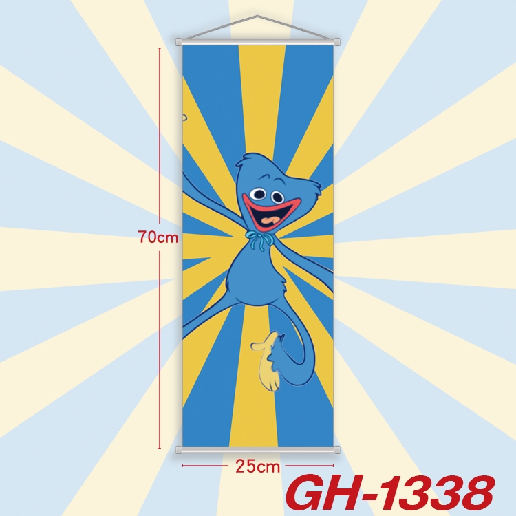 Poppy Playtime Plastic Rod Cloth Small Hanging Canvas Painting Wall Scroll 25x70cm price for 5 pcs GH-1338A