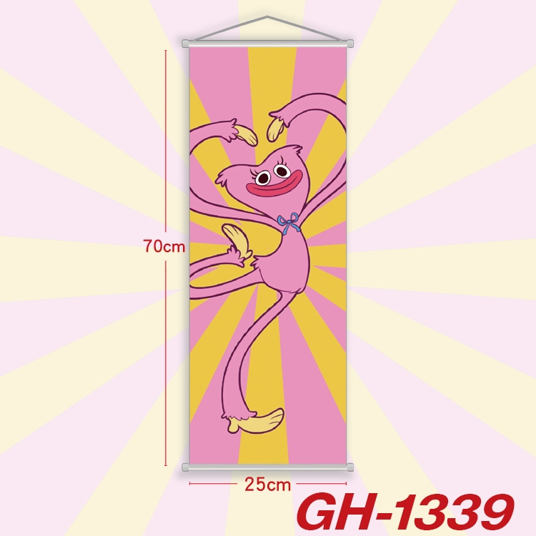 Poppy Playtime Plastic Rod Cloth Small Hanging Canvas Painting Wall Scroll 25x70cm price for 5 pcs GH-1339A