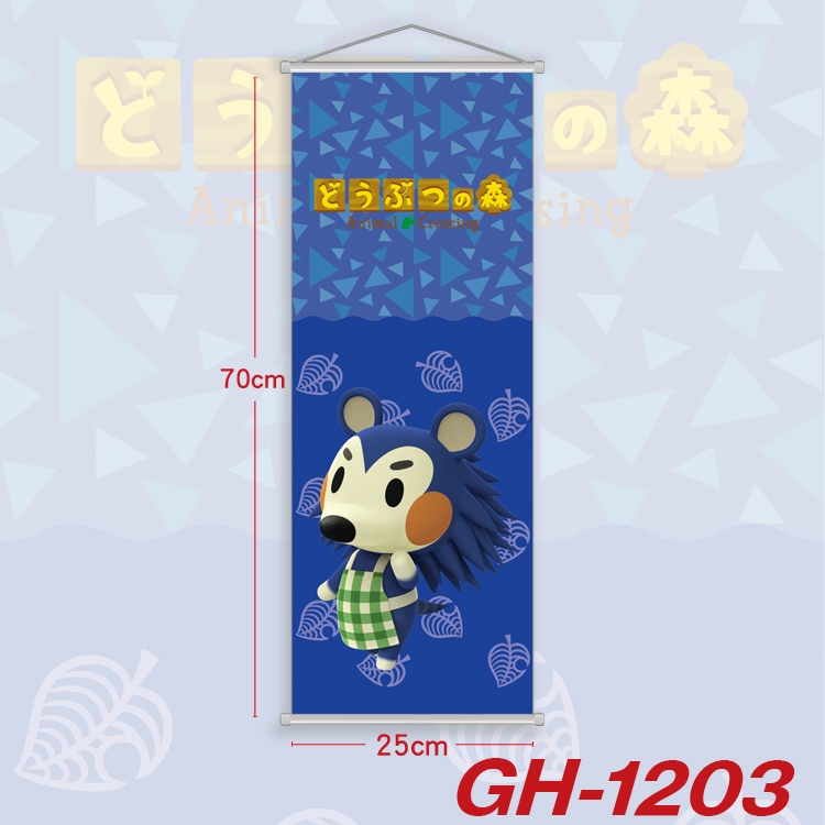 Animal Crossing Plastic Rod Cloth Small Hanging Canvas Painting Wall Scroll 25x70cm price for 5 pcs GH-1203A