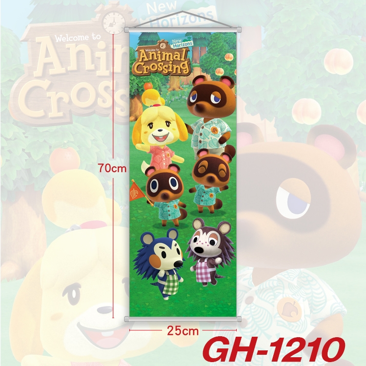 Animal Crossing Plastic Rod Cloth Small Hanging Canvas Painting Wall Scroll 25x70cm price for 5 pcs  GH-1210A