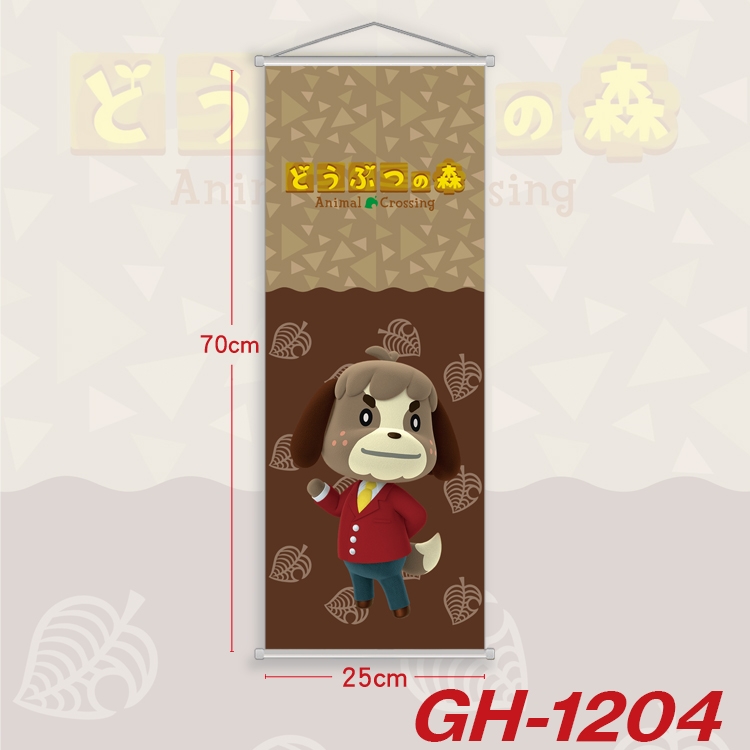 Animal Crossing Plastic Rod Cloth Small Hanging Canvas Painting Wall Scroll 25x70cm price for 5 pcs GH-1204A