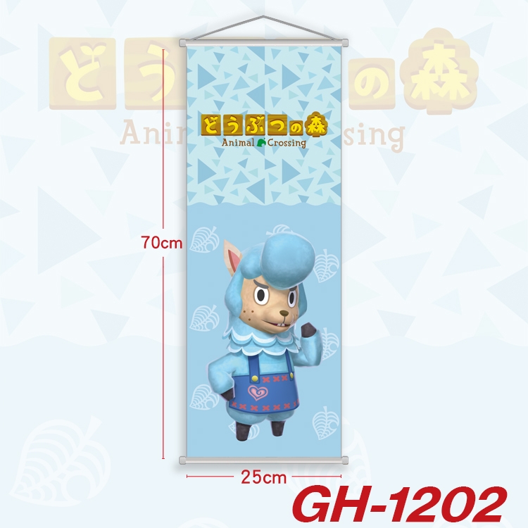 Animal Crossing Plastic Rod Cloth Small Hanging Canvas Painting Wall Scroll 25x70cm price for 5 pcs GH-1202A