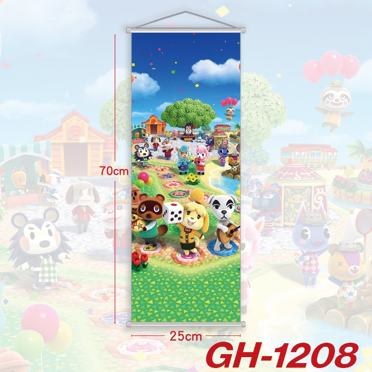 Animal Crossing Plastic Rod Cloth Small Hanging Canvas Painting Wall Scroll 25x70cm price for 5 pcs GH-1208A