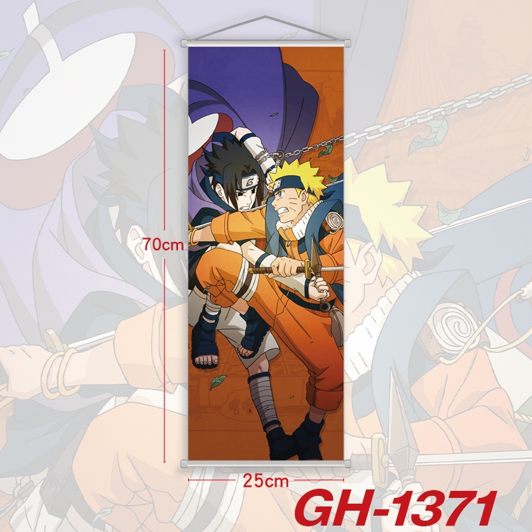 Naruto Plastic Rod Cloth Small Hanging Canvas Painting Wall Scroll 25x70cm price for 5 pcs GH-1371A