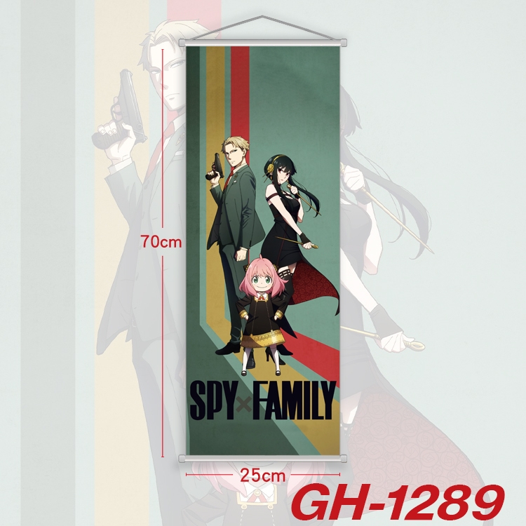 SPY×FAMILY Plastic Rod Cloth Small Hanging Canvas Painting Wall Scroll 25x70cm price for 5 pcs GH-1289A