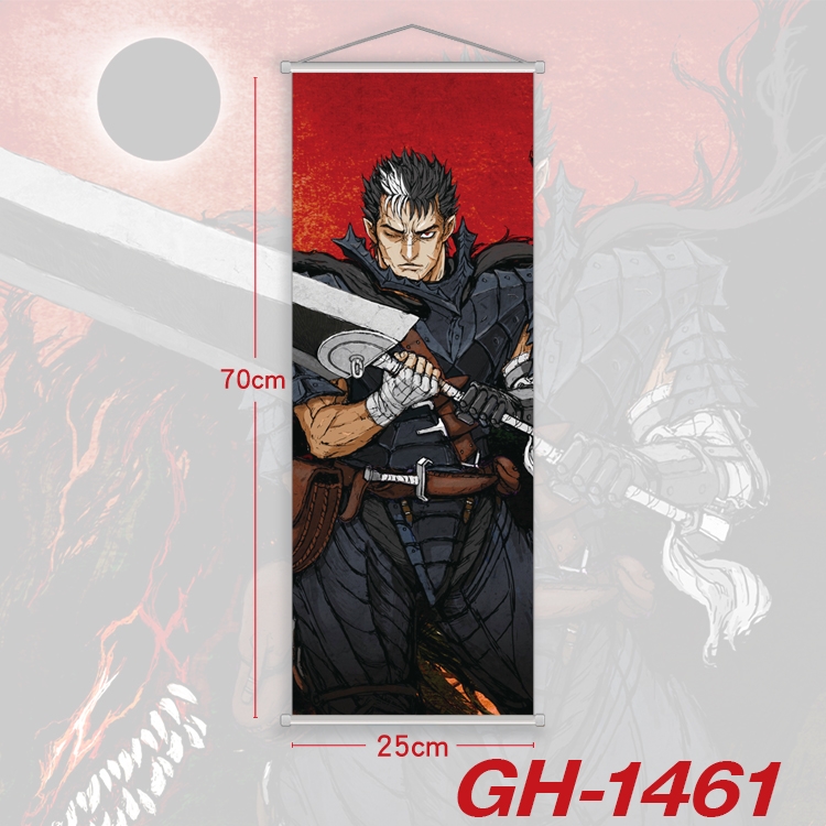 Berserk Plastic Rod Cloth Small Hanging Canvas Painting Wall Scroll 25x70cm price for 5 pcs GH-1461A