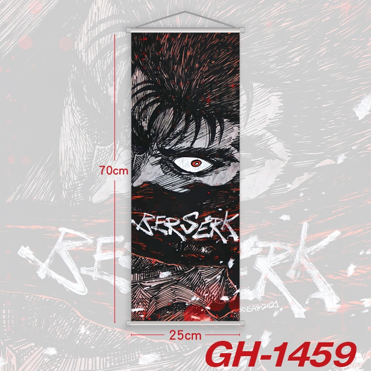 Berserk Plastic Rod Cloth Small Hanging Canvas Painting Wall Scroll 25x70cm price for 5 pcs  GH-1459A