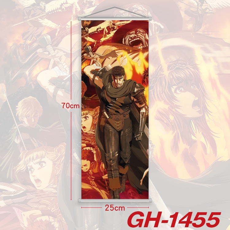 Berserk Plastic Rod Cloth Small Hanging Canvas Painting Wall Scroll 25x70cm price for 5 pcs  GH-1455A