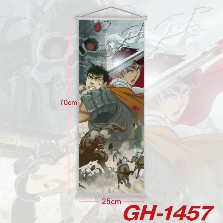 Berserk Plastic Rod Cloth Small Hanging Canvas Painting Wall Scroll 25x70cm price for 5 pcs GH-1457A