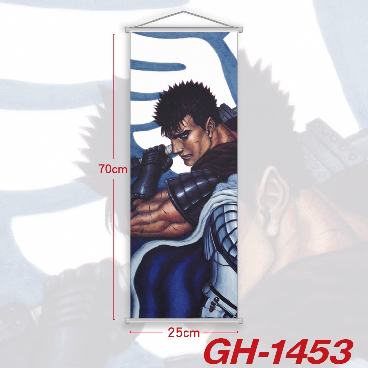 Berserk Plastic Rod Cloth Small Hanging Canvas Painting Wall Scroll 25x70cm price for 5 pcs GH-1453A