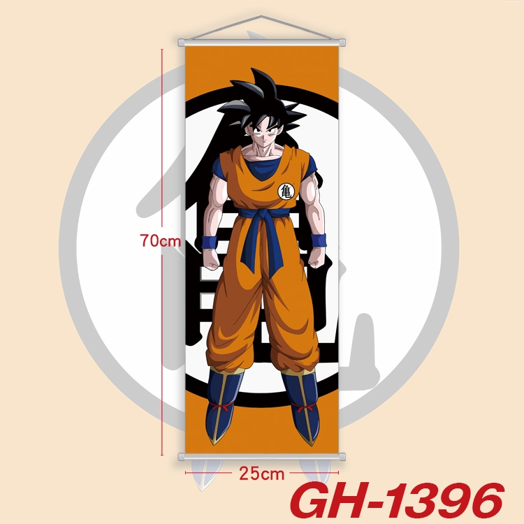 DRAGON BALL Plastic Rod Cloth Small Hanging Canvas Painting Wall Scroll 25x70cm price for 5 pcs GH-1396A