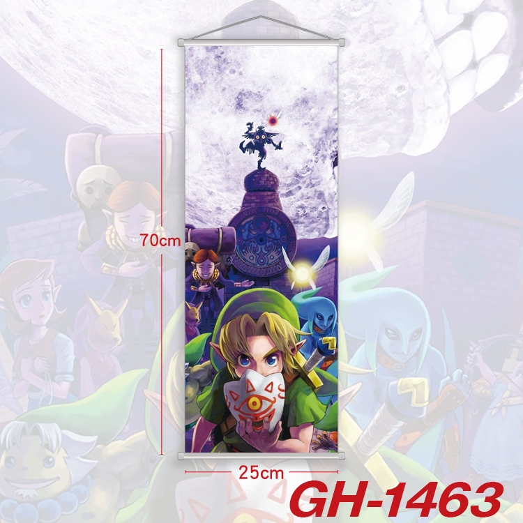 The Legend of Zelda Plastic Rod Cloth Small Hanging Canvas Painting Wall Scroll 25x70cm price for 5 pcs GH-1463A