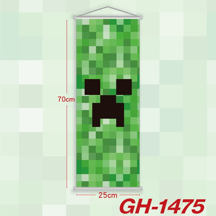 Minecraft Plastic Rod Cloth Small Hanging Canvas Painting Wall Scroll 25x70cm price for 5 pcs GH-1475A