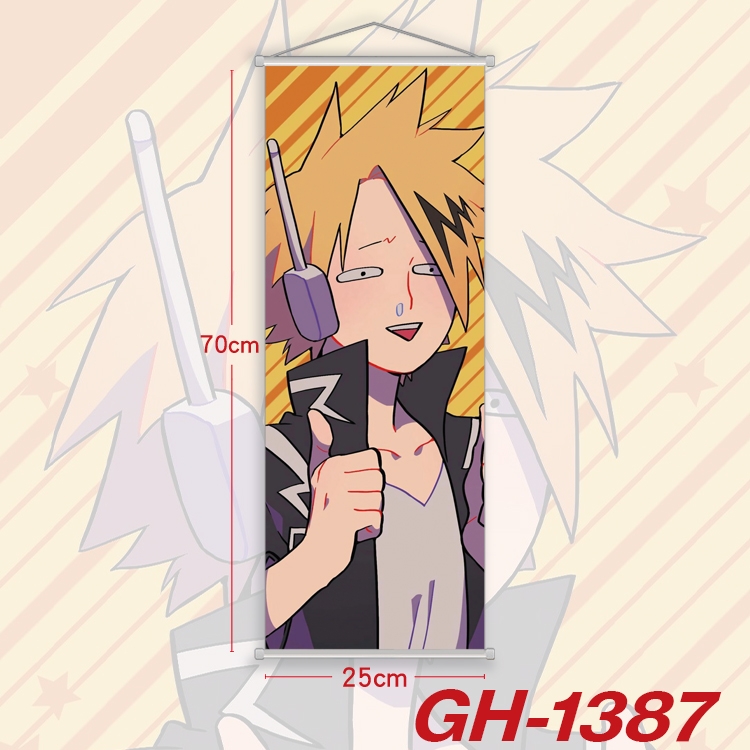 My Hero Academia Plastic Rod Cloth Small Hanging Canvas Painting Wall Scroll 25x70cm price for 5 pcs GH-1387A