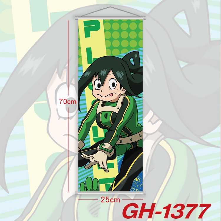 My Hero Academia Plastic Rod Cloth Small Hanging Canvas Painting Wall Scroll 25x70cm price for 5 pcs GH-1377A