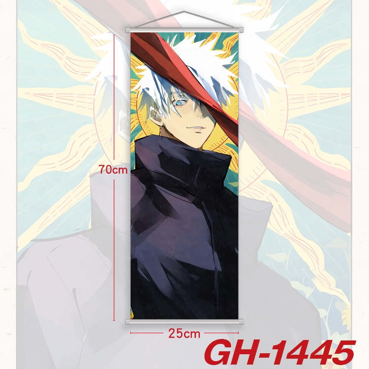 Jujutsu Kaisen Plastic Rod Cloth Small Hanging Canvas Painting Wall Scroll 25x70cm price for 5 pcs GH-1445A