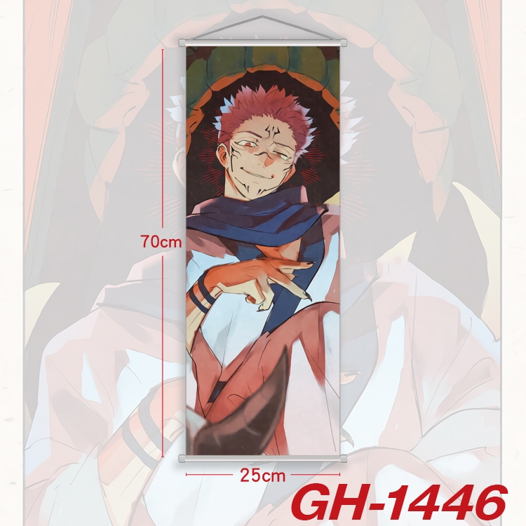 Jujutsu Kaisen Plastic Rod Cloth Small Hanging Canvas Painting Wall Scroll 25x70cm price for 5 pcs GH-1446A