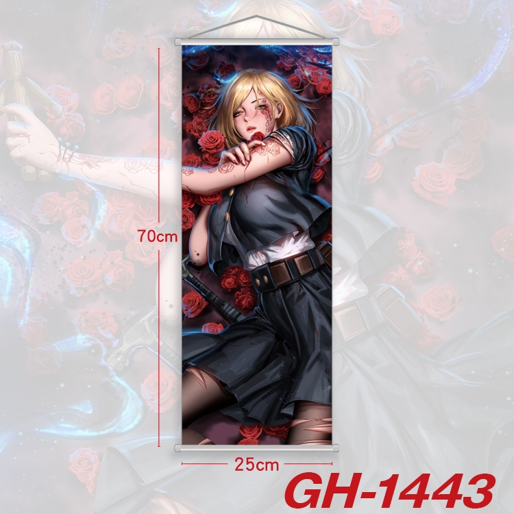 Jujutsu Kaisen Plastic Rod Cloth Small Hanging Canvas Painting Wall Scroll 25x70cm price for 5 pcs GH-1443A