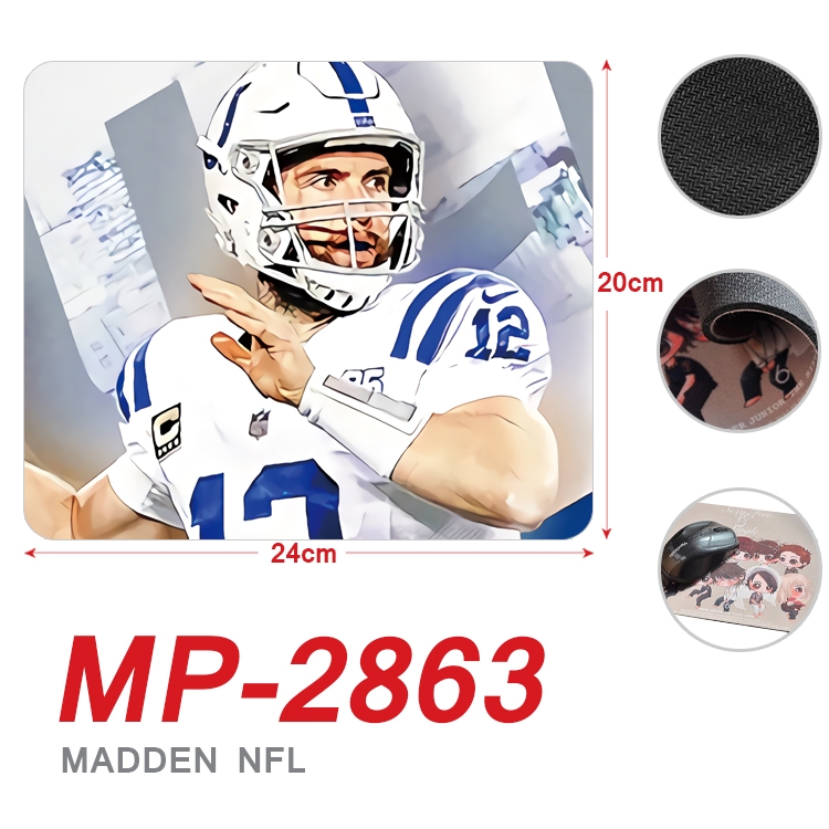 Joe Montana Football Anime Full Color Printing Mouse Pad Unlocked 20X24cm price for 5 pcs MP-2863A