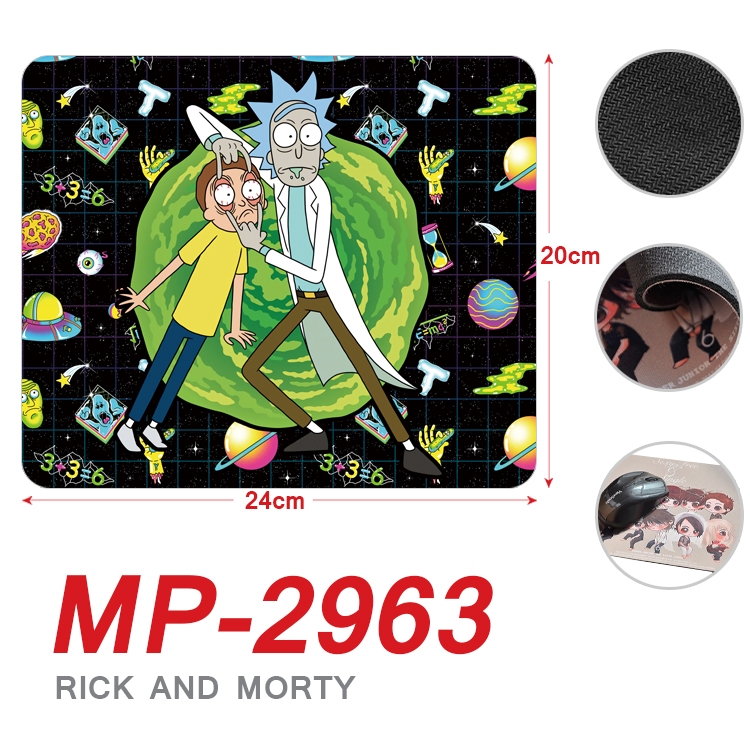 Rick and Morty Anime Full Color Printing Mouse Pad Unlocked 20X24cm price for 5 pcs  MP-2963A